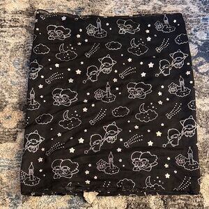 Sanrio Little Twin Stars Black and Silver Scarf